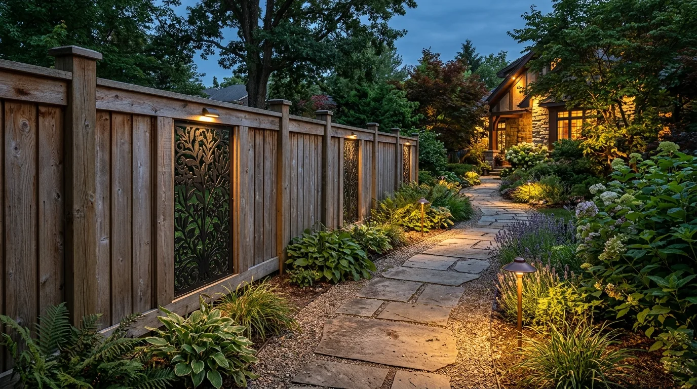 Front Fence With Symmetrical Landscaping